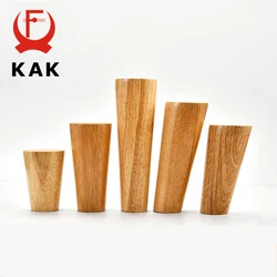 KAK 4pcs Solid Wood Furniture Leg Table Feets Wooden Cabinet Table Legs Fashion Furniture Hardware Replacement for Sofa Bed