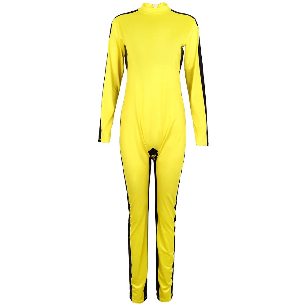 Game of Death Suit Yellow Martial Artist Jumpsuit Chinese Kung Fu Uniform Clothes Tracksuit Halloween Fighting Movie Cosplay