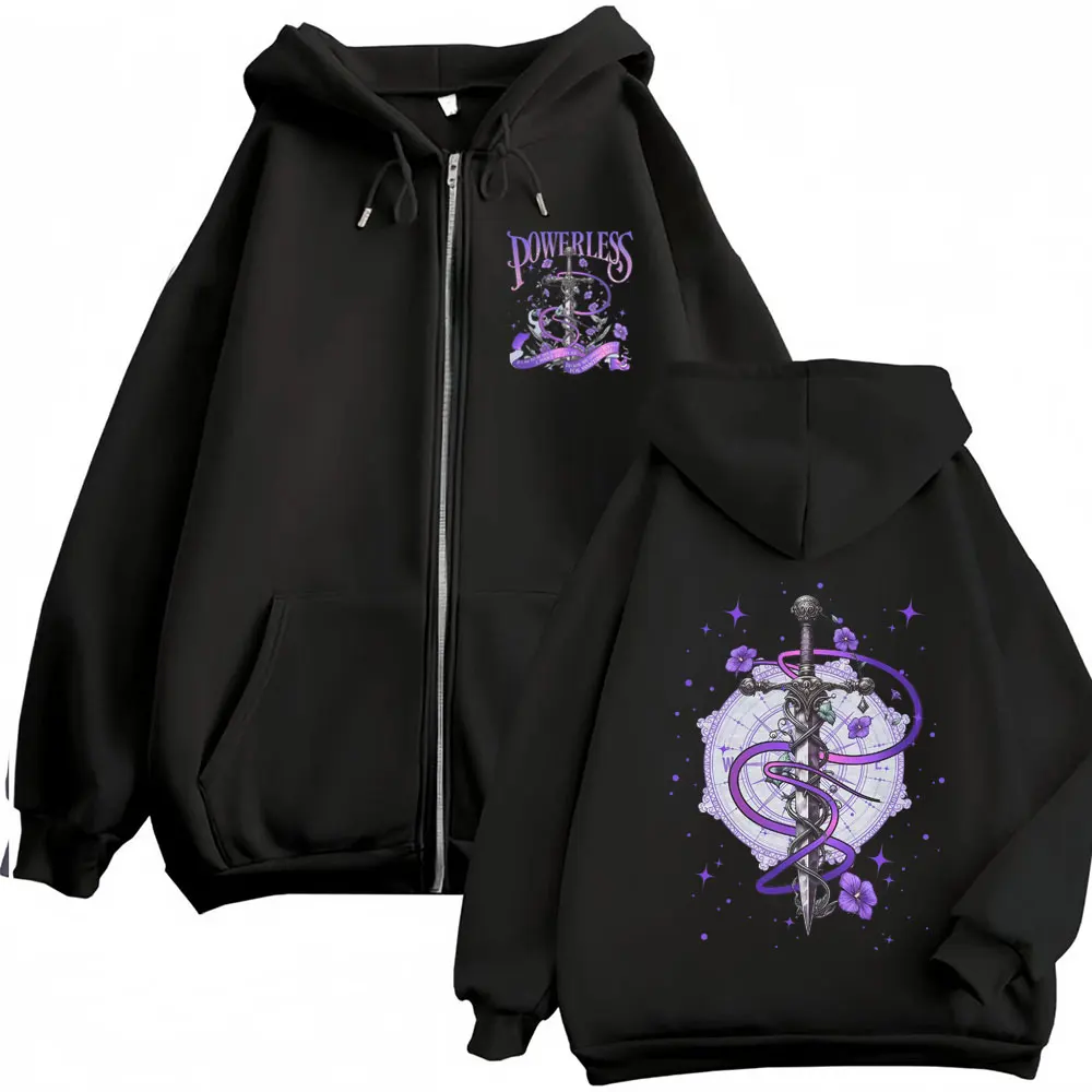 

Powerless Kai Azer обложка книги толстовки на молнии подарок для мужчин женская мода эстетические толстовки на молнии высокое качество пальто куртка