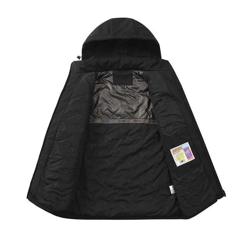 Veste à capuche en coton imperméable pour homme, coupe-vent de camping, vestes de randonnée en graphène, vêtements de travail chauds, extérieur métropolitain, hiver