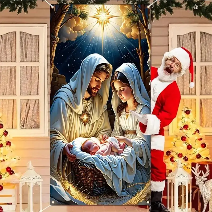 Painel de Presépio de 180x90 cm: A Decoração que Transformou Minha Casa no Natal