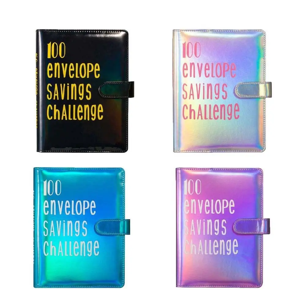 A5 Size Challenge Budget Binder Envelope 100 Day 100Envelopes Challenge Notebook PU Leather Budget Planner