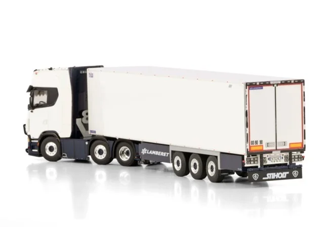 Alloy Model WSI 1:50 Scale Sca-nia CS20H 4X2 Tractor,Refrigerated Cold Chain Transport Container Truck Diecast Toy Model 01-4334