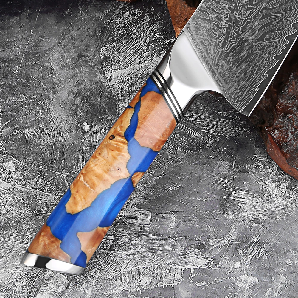 سكين الشيف Kiritsuke 8 بوصة، سكين الطاهي الياباني الاحترافي VG10 دمشق الصلب، سكاكين المطبخ حادة للغاية مع مقبض مريح #4