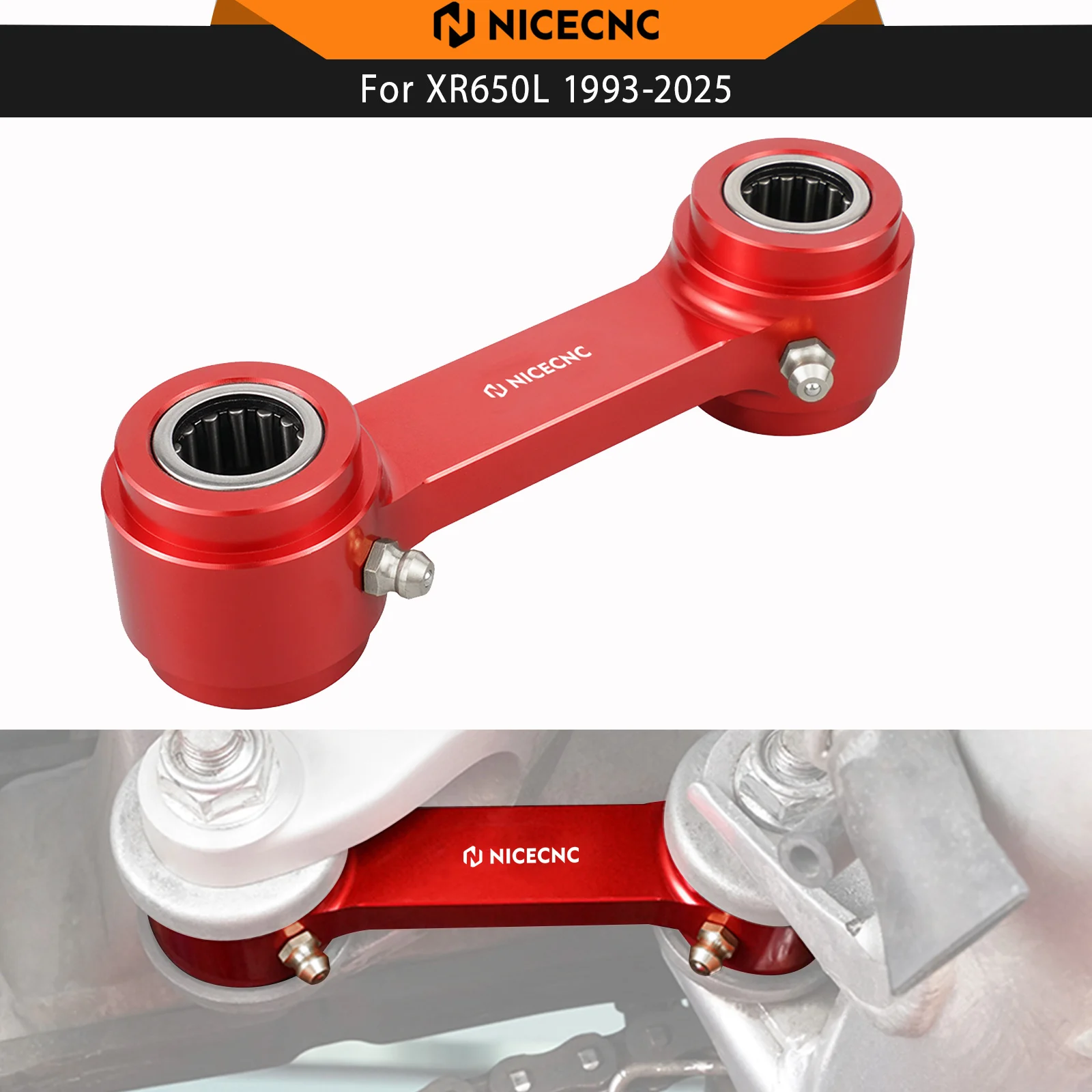 NICECNC 1X 1.18in/30mm Lowering Link Aluminum For Honda XR650L XR 650L 650 L 1993-2025 XR600R XR 600R 600 R 1985-2025 2024 2023
