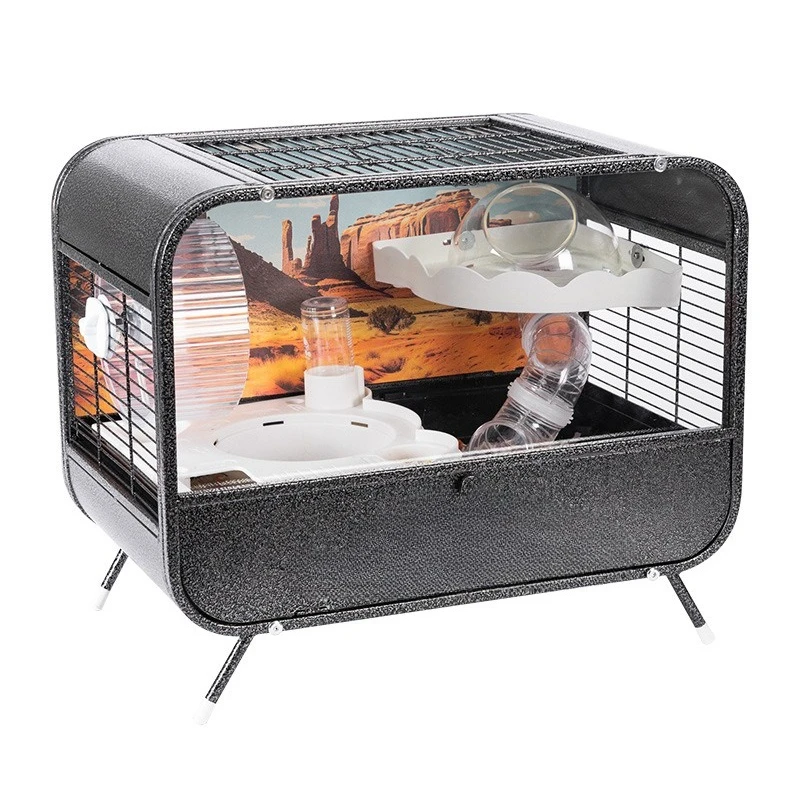 

Hamster Cage Double Cage Golden Bear Nest Large Size Hamster Cage Landscape Villa Universal In All Seasons