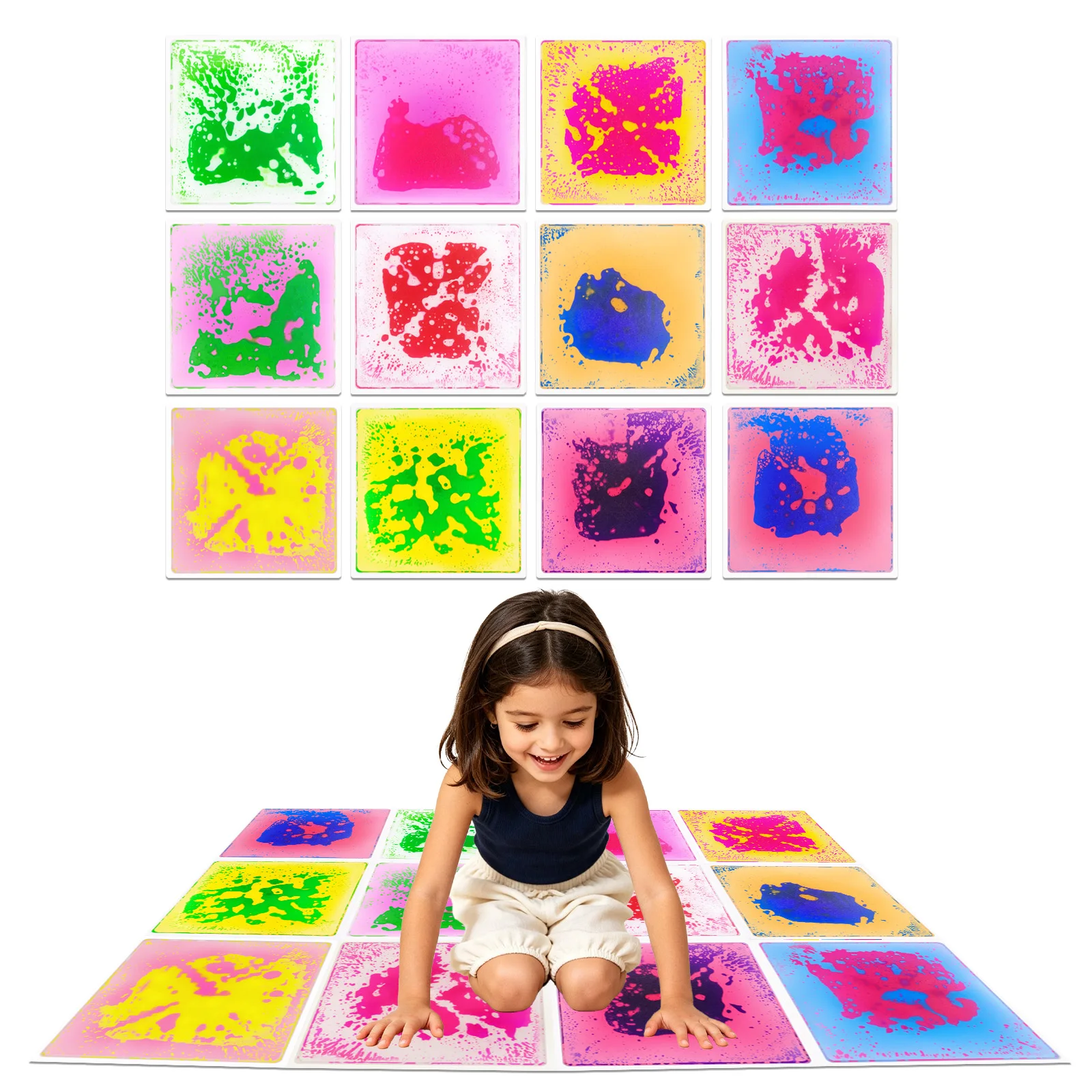 Liquid Sensory Tiles Waterproof Sensory Play Mat Sensory Classroom Must Haves For Autism Kids Sensory Therapy