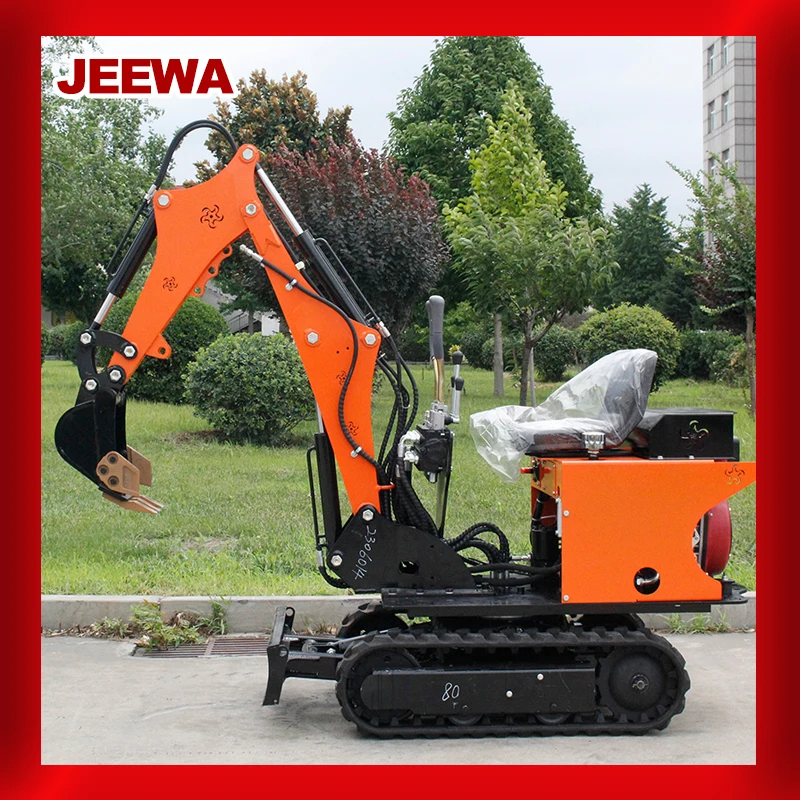 Miniexcavadora de 0,8 toneladas personalizada, precio de fábrica JEEWA, envío gratis, motor Epa, venta al por mayor, excavadora sobre orugas