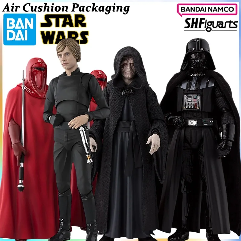 Figuras de acción originales de la serie S.H.F de Star Wars, episodio VI, el regreso de los Jedi, Darth Vader, Schiff Death Star, modelos de juguetes
