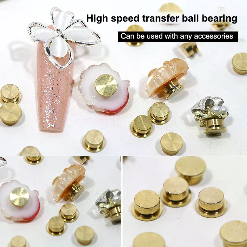 5Pcs Rotating Bearing 11Size Manicure Rotating Jewelry Accessories Cartoon Universal Rotating Bearing Rotatable Transfer Bead