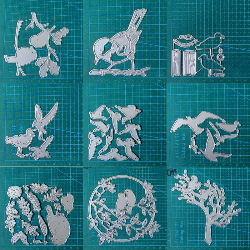 metal cutting dies mold Animal bird wreath branches Scrapbooking paper craft knife mould blade punch template Embossing stencils