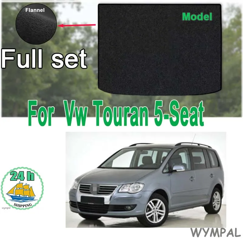 

Велюровый коврик в багажник для VW Touran 5-местный 2006-2015, поддон-вкладыш, аксессуары
