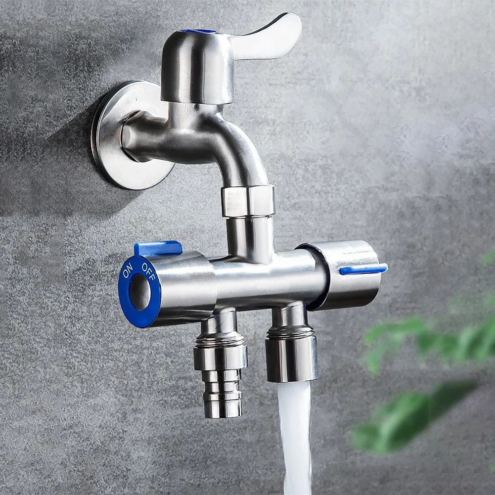 Dual Control Water Distributor Filling Valve Double Control Angle Valve Elegant Finish Faucet Use Multi-Purpose Use