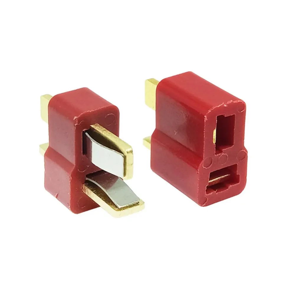 Lot 5 Paires Connecteurs Deans T-Plug – Lipo RC Avec Thermorétractables Rouge Et Noir