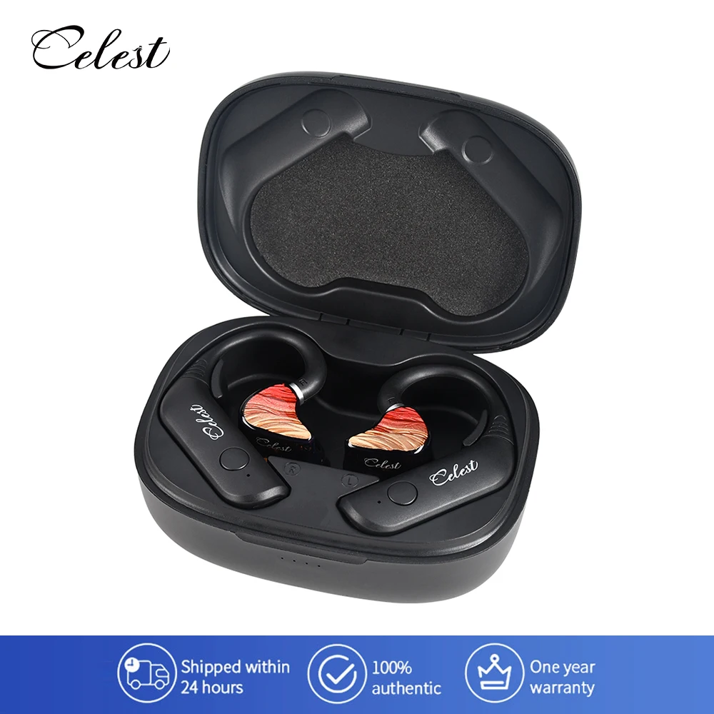 

Celest T1 Wyvern Black Ear Hook Earphone Wireless Bluetooth Headphones Waterproof Headset Cable TWS For Hifi Music Calling IEMs