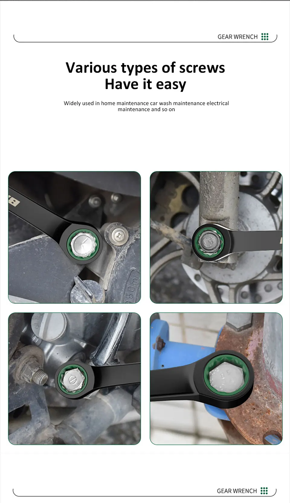 Doppelzweckschlüssel, schneller Plum Blossom-Ratschenschlüssel, Industriequalität, 72 Zähne, arbeitssparender, schneller und langlebiger Schraubenschlüssel mit doppeltem Verwendungszweck – Detail 14