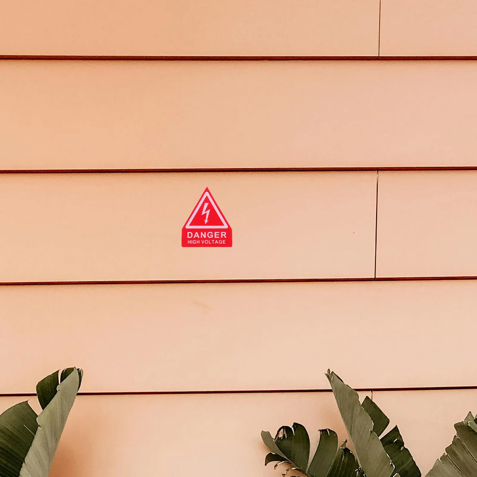 6Pcs Waterproof Danger Sign High Voltage Warning Sticker for Electrical Equipment Safety Caution Yellow Triangle Label Decal