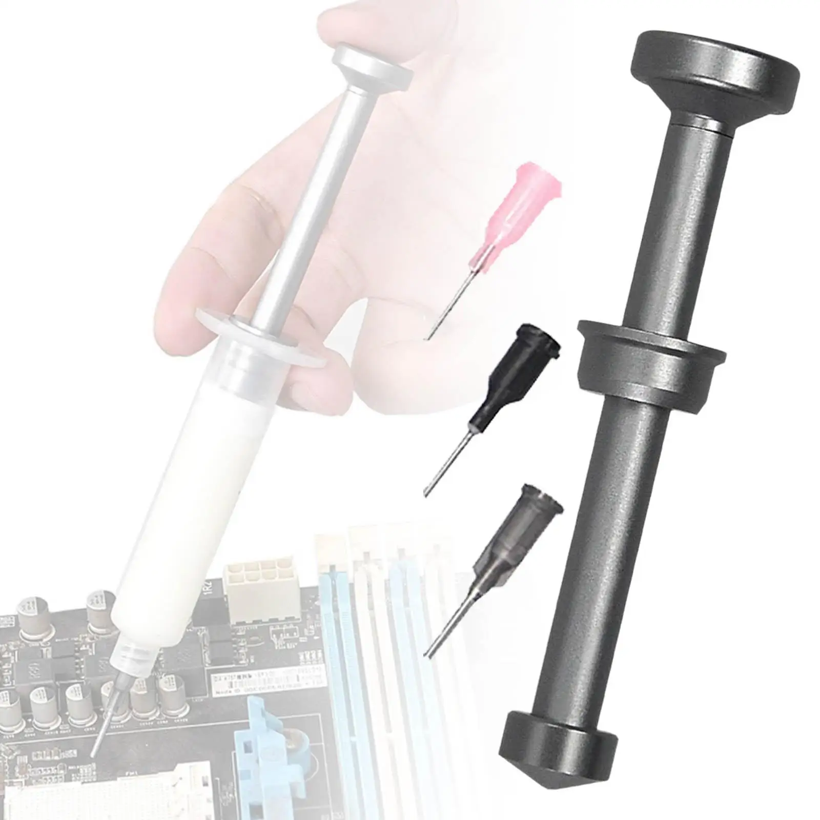 Metal Syringe Plunger Dispenser Easy to Use Solder Paste Propulsion Tool Solder Flux Pastes Booster for Oil Push Welding Solder