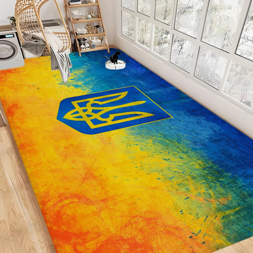 Ukraine Ukrainian Girl Flag Entrance Door Mat Nordic Style Bedroom Living Room Doormat Home Balcony Anti-Slip Modern Home Decor