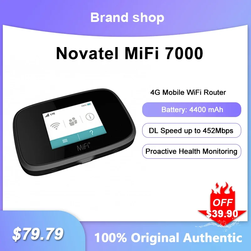 

Разблокированный Novatel MiFi 7000 4G Wi-Fi маршрутизатор портативный модем мини уличный 150 Мбит/с точка доступа карманный Mifi слот для SIM-карты повторитель 4400 мАч