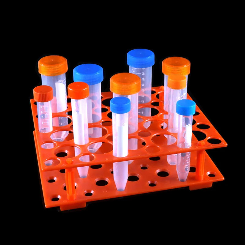 Plastic Test Tube Rack Detachable Centrifuge Tube Racks for 10ml,15ml,50ml tubes , 50-Well tube stand Laboratory supplies