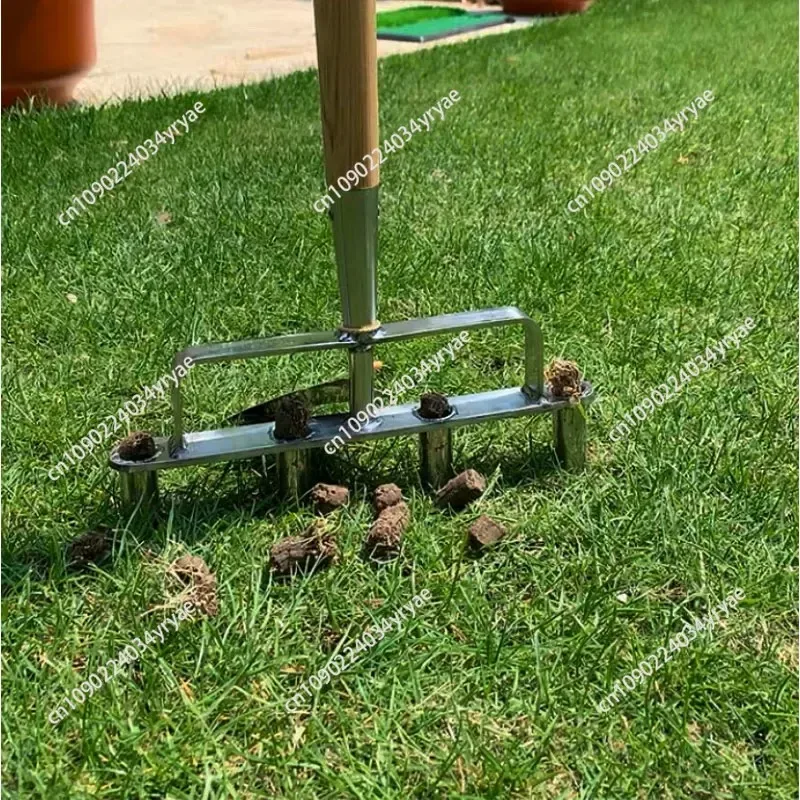 

Stainless Steel Garden Hand Tool Ventilation Fork Soil Aeration & Loosening Punching Dibbers Tool for Lawn Yard Care