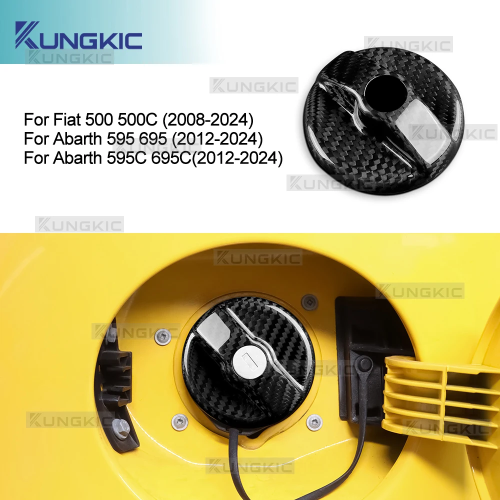 

Для Fiat 500 500C 2008 2009 2010 2011-2024 Abarth 595 595C 695 695C 2012-2024 из настоящего сухого твердого углеродного волокна, отделка внутренней крышки топливного бака для автомобилей с левым и правым рулем