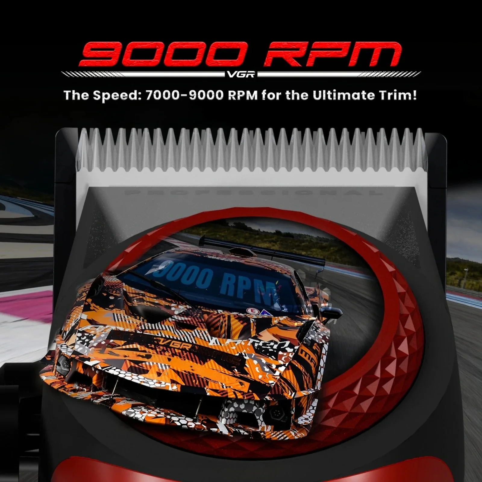 VGR Hair Trimmer Professional Cordless Hair Cutting Machine Electric Hair Clipper 9000 RPM Barber Clipper Trimmer for Men V-001