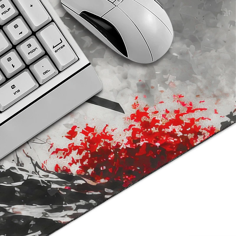 Mouse Pad Japanese Samurai Gaming printon demand Computer Home HD Mousepad XXL Desk Mats Carpet Non-Slip PC Mouse Mats Table Mat