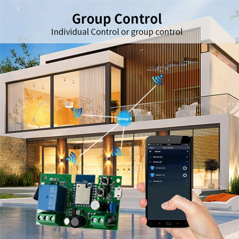 Tuya WIFI Gate Garage Door Opener Smart Motor Wireless Remote Control Inching Self-Locking Timering Receiver