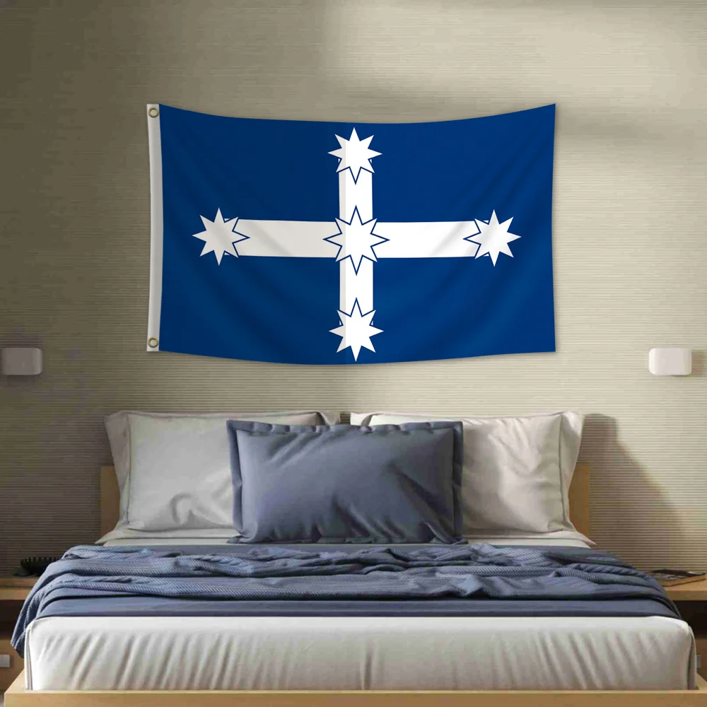 1pc Australia Eureka Flag, Australian Banner, 2x3ft /3x5ft, 2 Grommets, Polyester Single-Sided Printing, for Indoor Outdoor