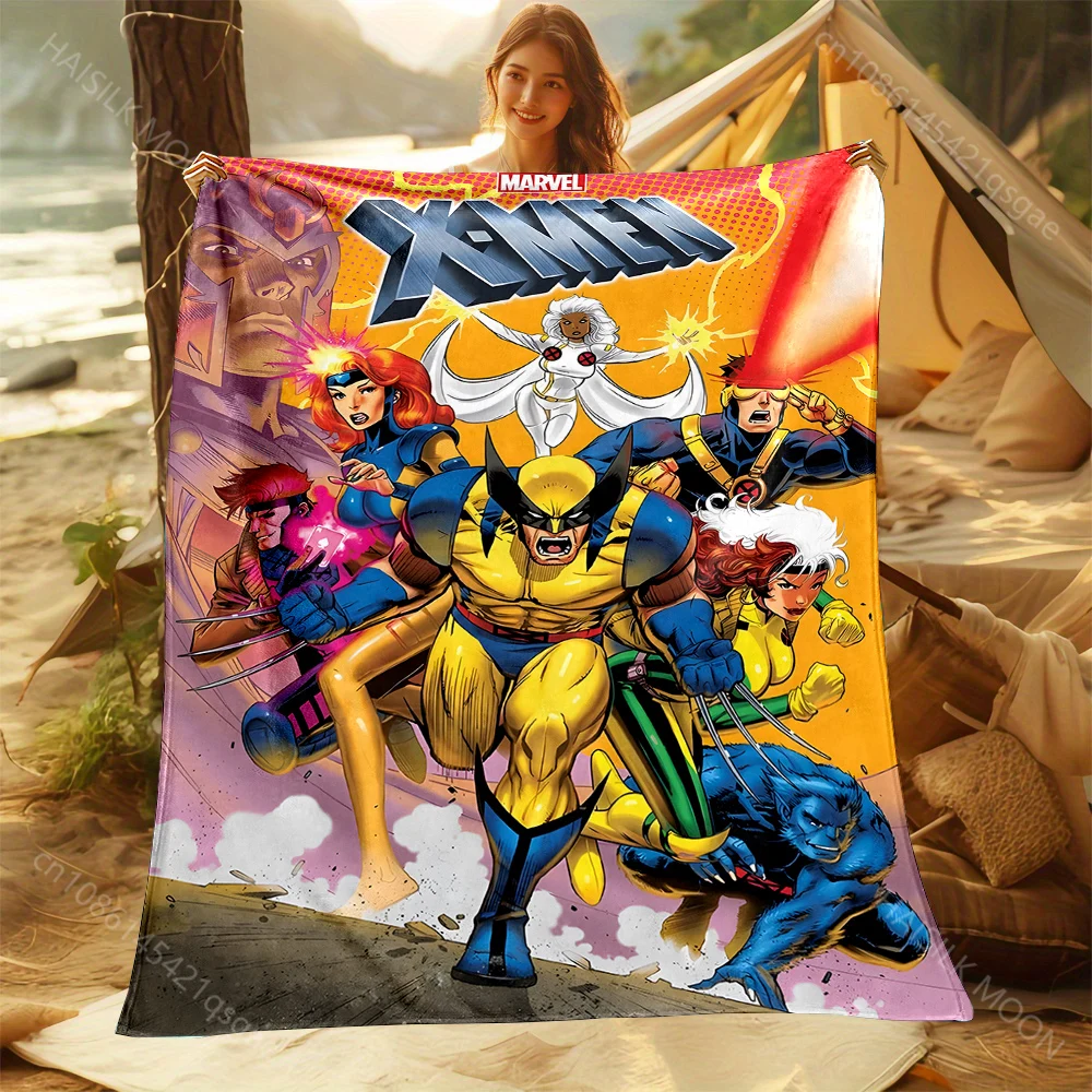 

MINISO Marvel Movie X-Men Print Blanket Adult Children Warm Blankets for Home Travel Car Sofa Bed Soft and Comfortable Blanket