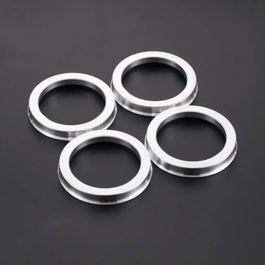 4x Auto Aluminum Hub Centric Rings 66.6mm Car Hub To 57.1mm Wheel Bore For Skoda Car Wheel Center Cap Cover Silver For Mercedes