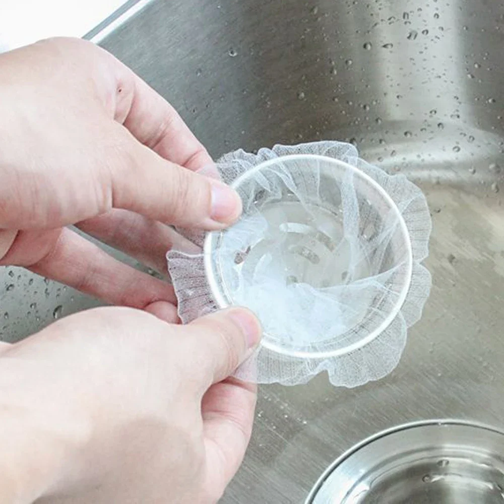 100/200pcs Disposable Sink Filter Kitchen Sewer Net Garbage Filter Bag Sink Strainer Accessories Bathroom Drain Anti-blocking