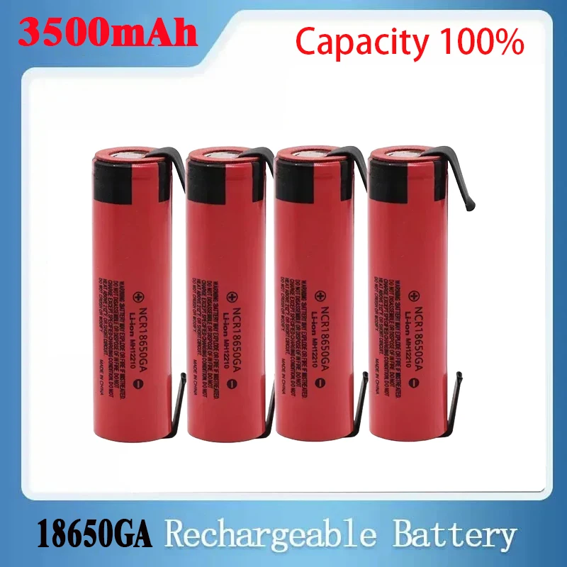 

Литий-ионный аккумулятор 3.6V 3500mAh NCR18650GA, перезаряжаемый, 20А, для электросамокатов, гироскутеров, БПЛА, резервного питания + никелевая лента