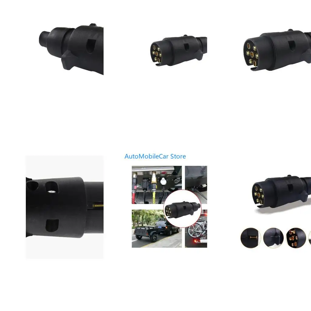 G8TE 7 Pin Towing Electrics Socket Assembly 12V 7 Way Round Standard Socket Plug