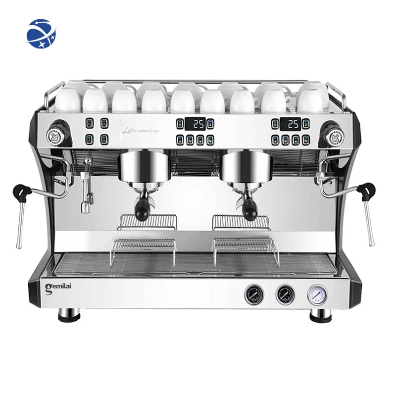 YUNYI 2 Group Commercial  Cappuccino Double Head Latte Coffee Machine  Coffee Machine