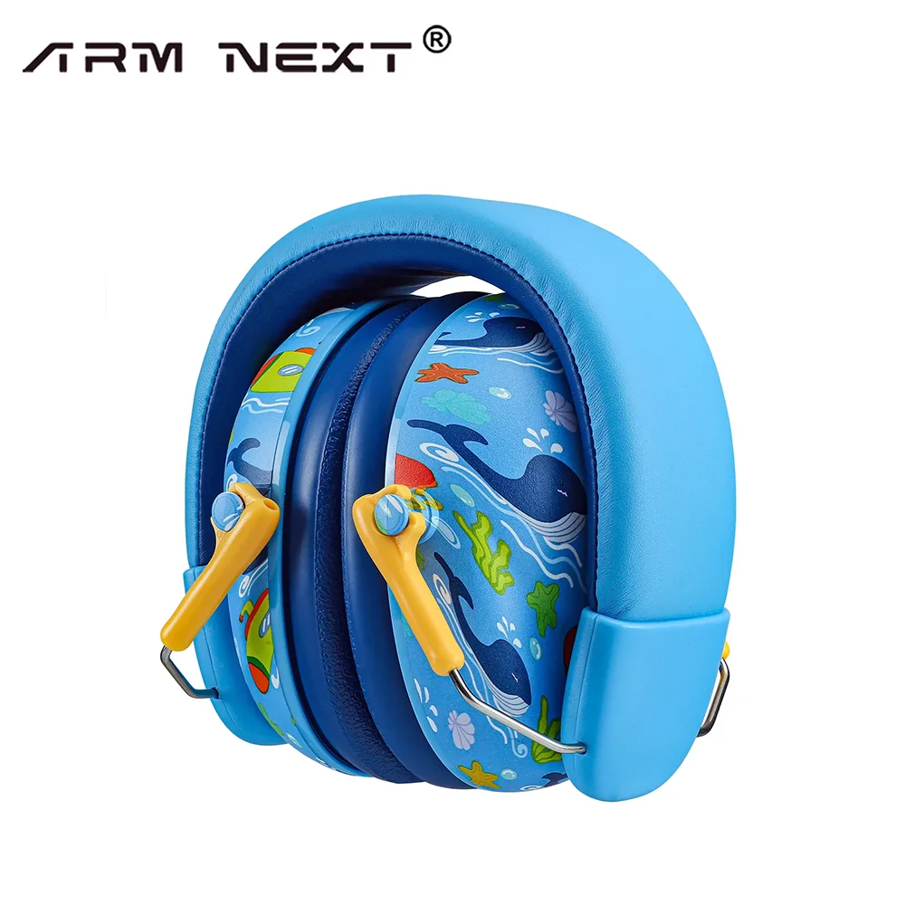 Upgraded Ear anak-anak perlindungan telinga headphone Noise Cancelling, NRR 26dB pelindung pendengaran earmuff untuk autisme, anak-anak, balita