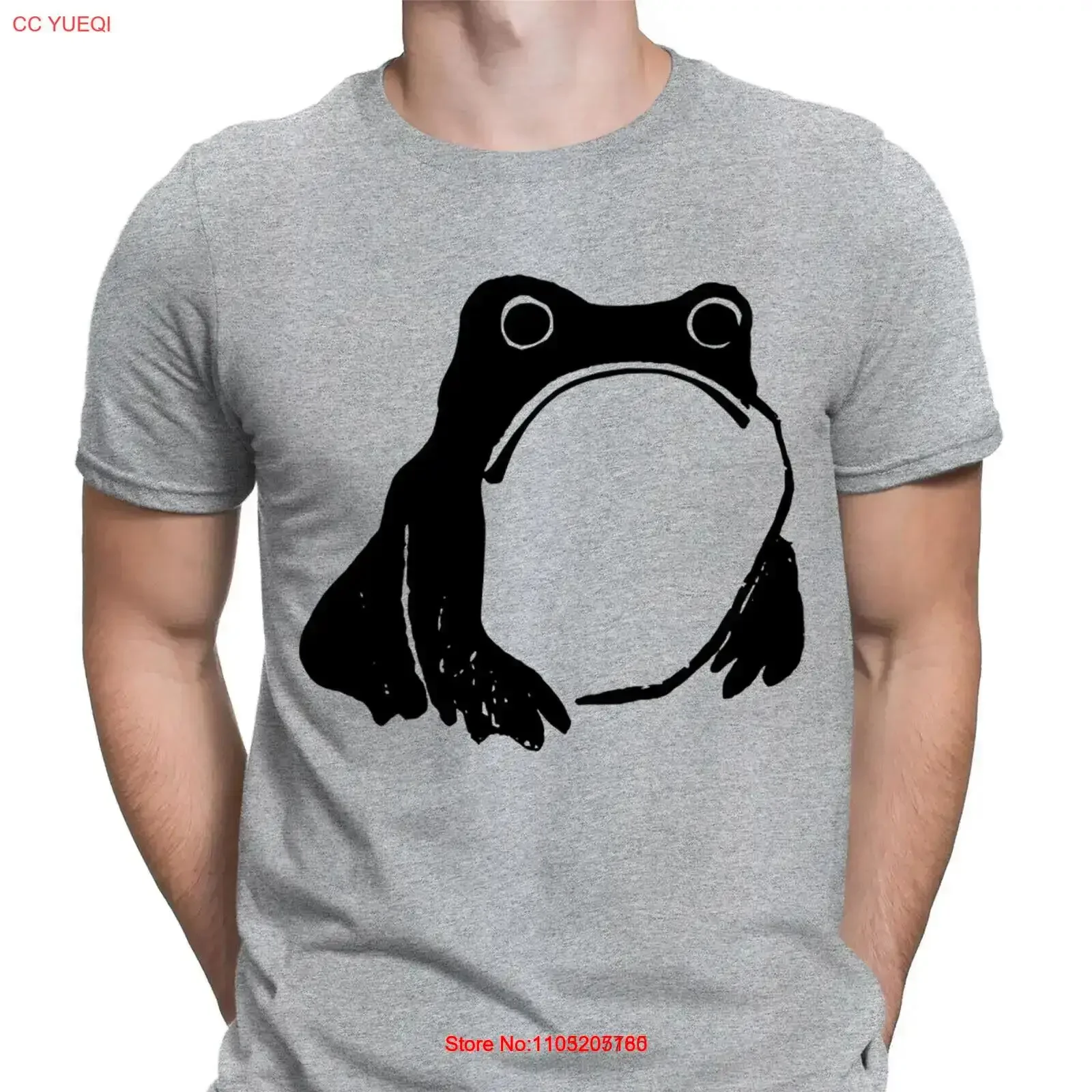 اليابانية Unimpressed الضفدع الحيوان ميمي مضحك خمر رجل تي شيرت علوي D خمر غسلها أنيق تنوعا أوم عادية