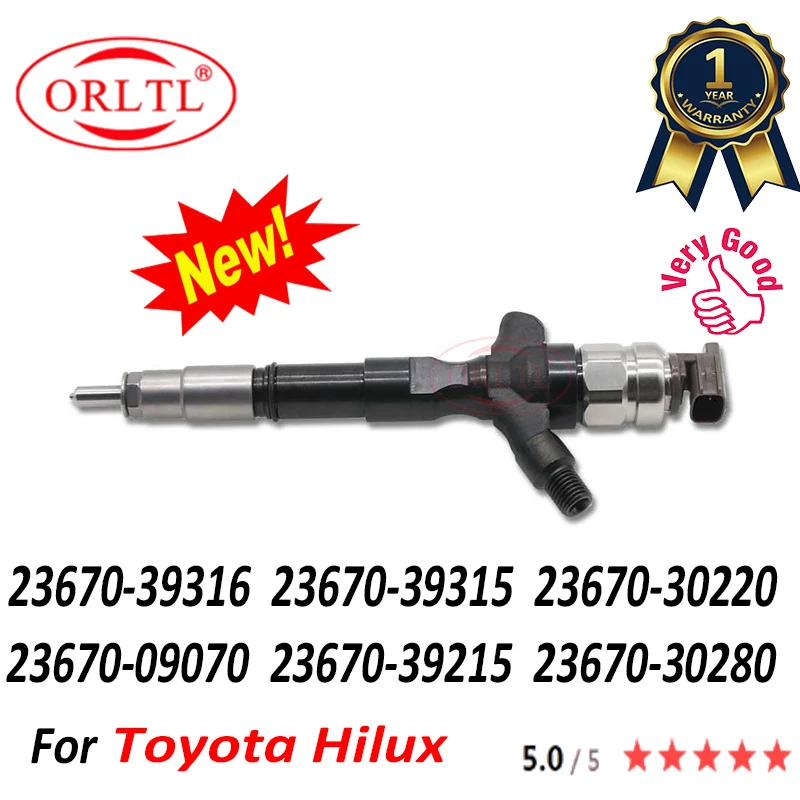 

NEW 23670-39316 23670-39315 23670-30220 23670-09070 23670-39215 23670-30280 For Toyota Hilux Diesel Common Rail Fuel Injector