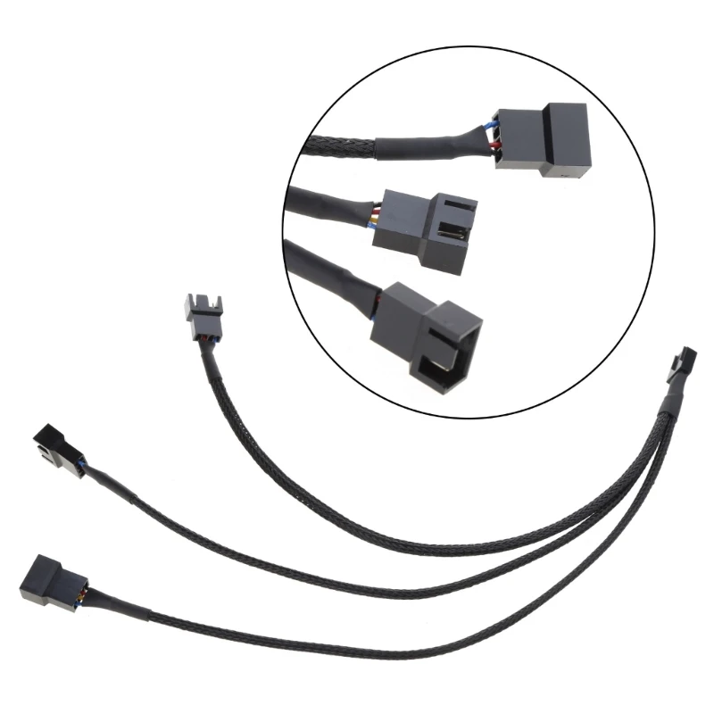 Lüfter-Hub, CPU-Kühl-HUB, 1 bis 3 Anschlüsse, 12 V, 3-poliger Lüfter, PWM-Lüfter-Hub, SATA-Controller, Netzteil,