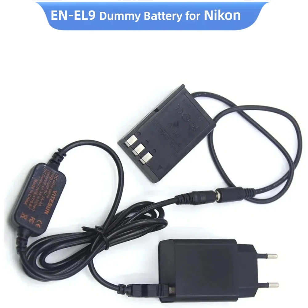 

EP-5 DC Coupler EN-EL9 Dummy Battery EH-5A Power Bank USB Cable Quick 3.0 Charger For Nikon D40 D40X D60 D3000 D5000 Camera