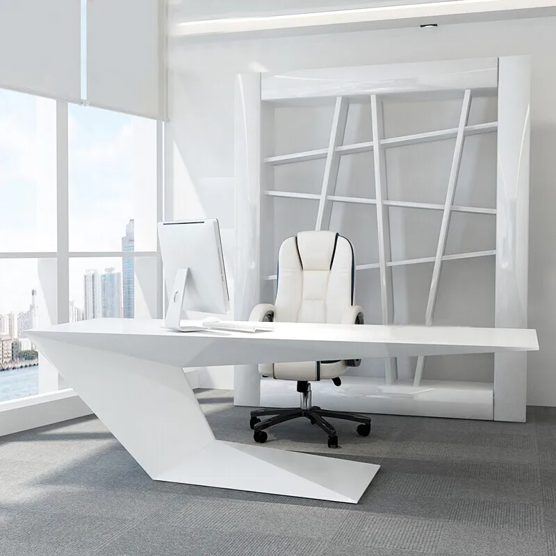 Salon desk High-tech modern boss executive table office computer table design executive desk white ceo desk office table