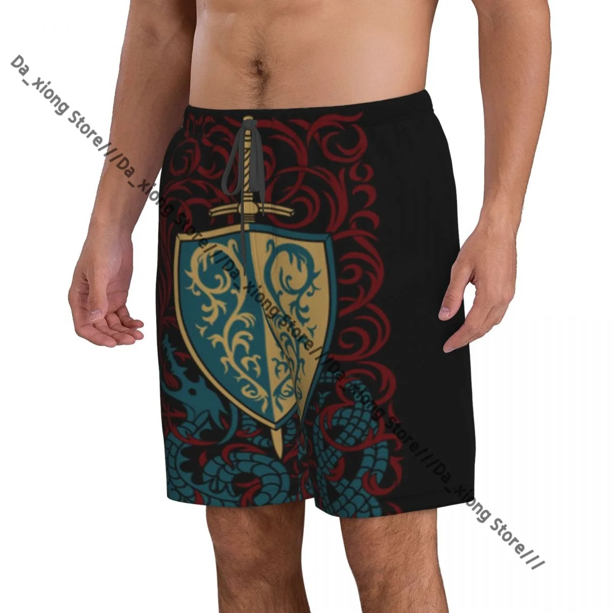 Short de bain à séchage rapide pour hommes, vieux Dragon nordique, maillot de bain, tronc, vêtements de plage