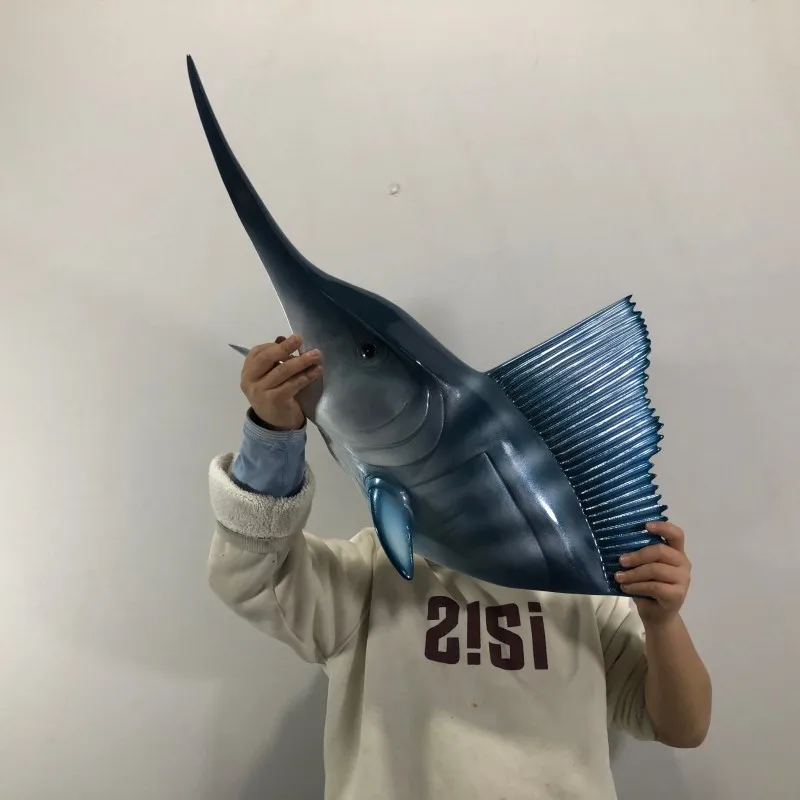 Ocean style bar supermarket swimming pool seafood restaurant wall decoration dolphin swordfish shark wall decoration