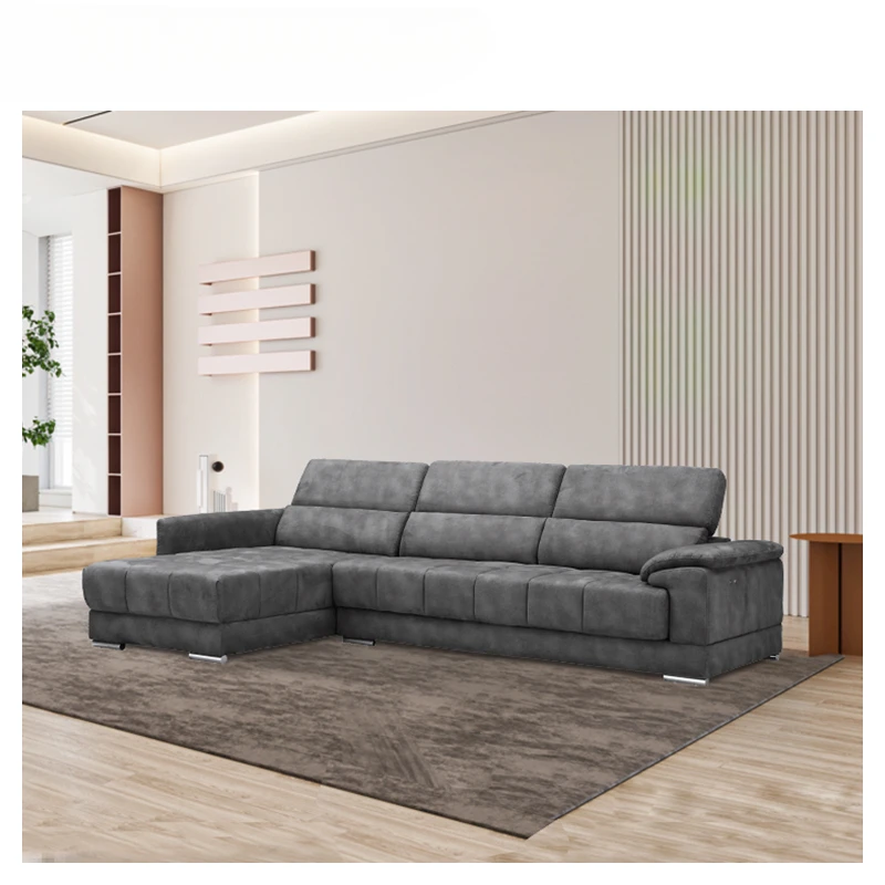 Modern L Shaped Sectional Sofa Set Electric Slip Sofa Bed Furniture 3 Seat Fabric Living Room Sofa bed couch set for apartment