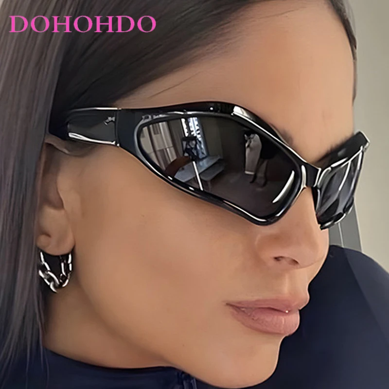

Y2K Luxury Special-shaped Women Sunglasses Punk Brand Designer Goggles Men Outdoor Sports Cycling Party Windproof Goggles UV400