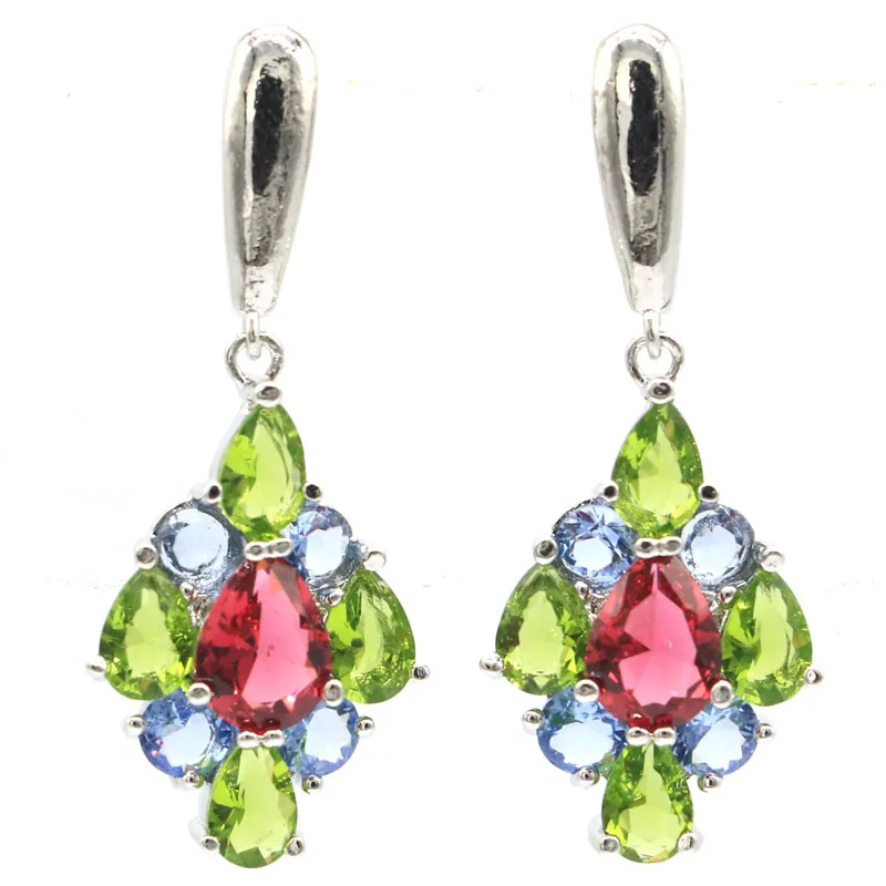 

Купи 4 ПОЛУЧИ 1 в подарок 36x15 мм Разноцветные 7,8 г родолит гранат перидот фиолетовый танзанит женские свадебные серебряные серьги