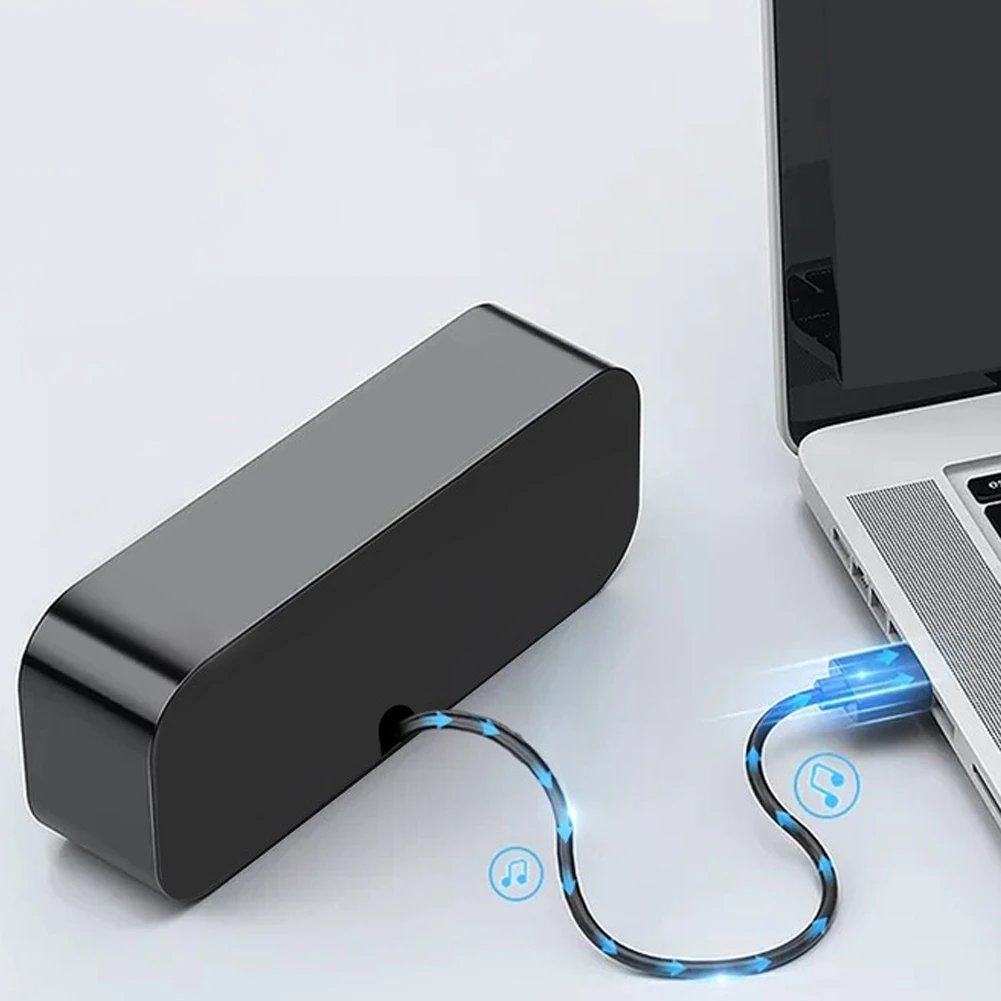 

AABFK портативный USB-динамик для компьютера, динамик для ПК, универсальная мини-звуковая панель, стереозвук для телевизора/ноутбука/компьютера Plug and Play
