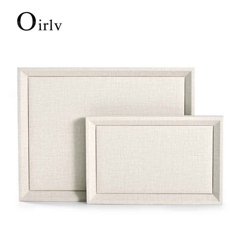 

Oirlv White Empty Jewelry Display Tray 3 Sizes Large PU Leather Stackable Jewelry Trays Organizer White Large Empty Jewelry Tray